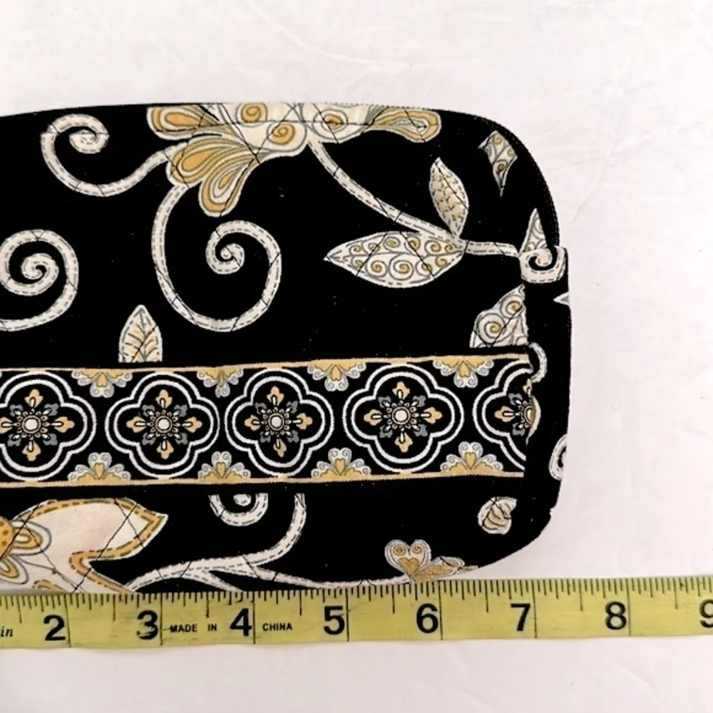Vera Bradley Yellow Bird Pattern Poly-Lined Makeup Cosmetic Bag EUC